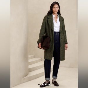 Banana Republic Knit Cocoon Coat in green/moss